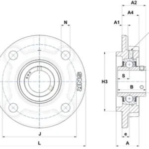 Zwrot pieniędzy Zespół z oprawą żeliwną UCFC 203 SNR
